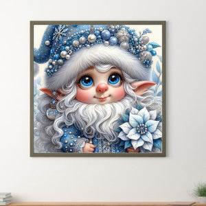 Christmas White-Haired Elf 30*30CM (canvas) Full Round Drill Diamond Painting