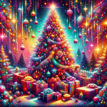 Load image into Gallery viewer, Christmas Tree And Gifts 30*30CM (canvas) Full Round Drill Diamond Painting
