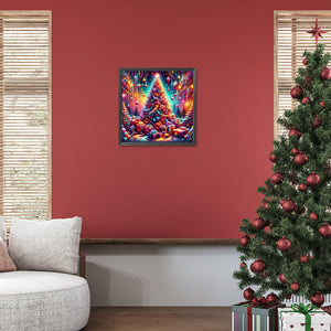 Christmas Tree And Gifts 30*30CM (canvas) Full Round Drill Diamond Painting