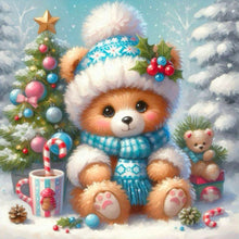 Load image into Gallery viewer, Winter Bear Christmas 30*30CM (canvas) Full Round Drill Diamond Painting
