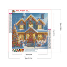 Load image into Gallery viewer, Winter Night Christmas House 30*30CM (canvas) Full Round Drill Diamond Painting
