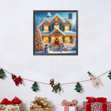 Load image into Gallery viewer, Winter Night Christmas House 30*30CM (canvas) Full Round Drill Diamond Painting
