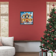 Load image into Gallery viewer, Winter Night Christmas House 30*30CM (canvas) Full Round Drill Diamond Painting
