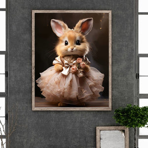 Tuxedo Bunny 40*50CM (canvas) Full Round Drill Diamond Painting