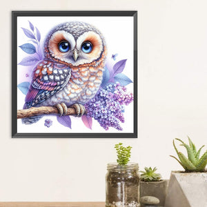 Owl 30*30CM (canvas) Full Round Drill Diamond Painting