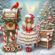 Load image into Gallery viewer, Christmas Girl 40*40CM (canvas) Full Round Drill Diamond Painting
