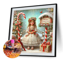 Load image into Gallery viewer, Christmas Girl 40*40CM (canvas) Full Round Drill Diamond Painting
