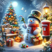 Load image into Gallery viewer, Christmas Snowman 40*40CM (canvas) Full Round Drill Diamond Painting
