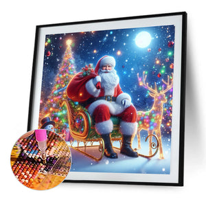 Santa Claus 40*40CM (canvas) Full Round Drill Diamond Painting