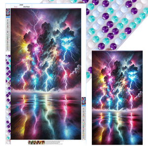 Colorful Lightning 40*70CM (canvas) Full Round Drill Diamond Painting