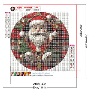 Santa Claus 30*30CM (canvas) Full Round Drill Diamond Painting