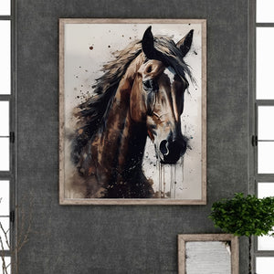 Horse 40*50CM (canvas) Full Round Drill Diamond Painting