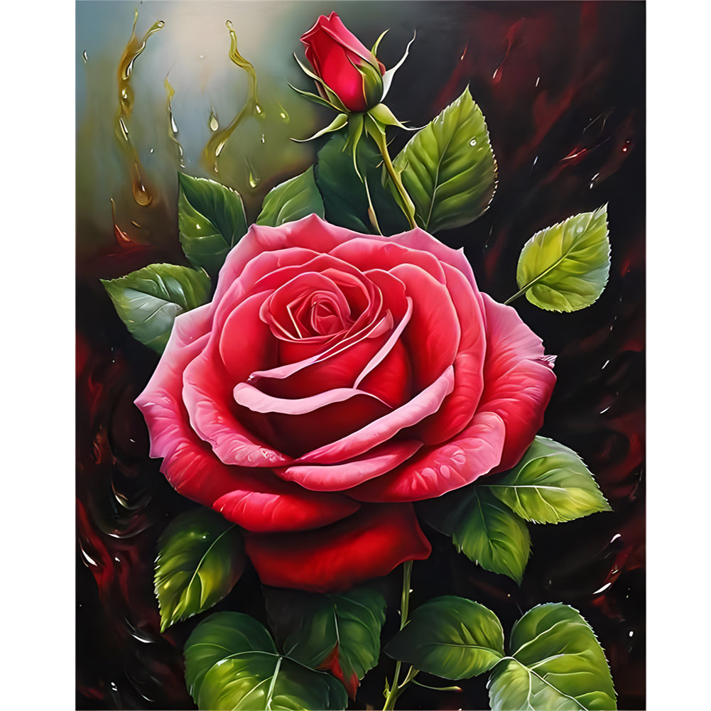 Rose 40*50CM (canvas) Full Round Drill Diamond Painting