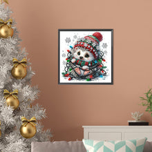 Load image into Gallery viewer, Christmas Lights And Little Hedgehog 30*30CM (canvas) Special Shaped Drill Diamond Painting
