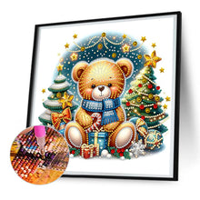 Load image into Gallery viewer, Christmas Bear 30*30CM (canvas) Special Shaped Drill Diamond Painting
