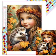 Load image into Gallery viewer, Girl Holding A Hedgehog 40*50CM (canvas) Full Square Drill Diamond Painting
