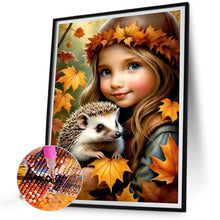 Load image into Gallery viewer, Girl Holding A Hedgehog 40*50CM (canvas) Full Square Drill Diamond Painting
