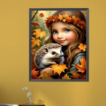 Load image into Gallery viewer, Girl Holding A Hedgehog 40*50CM (canvas) Full Square Drill Diamond Painting
