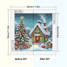 Load image into Gallery viewer, Christmas Atmosphere House 30*30CM (canvas) Special Shaped Drill Diamond Painting
