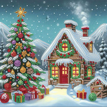 Load image into Gallery viewer, Christmas Atmosphere House 30*30CM (canvas) Special Shaped Drill Diamond Painting
