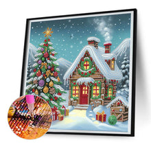 Load image into Gallery viewer, Christmas Atmosphere House 30*30CM (canvas) Special Shaped Drill Diamond Painting
