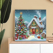 Load image into Gallery viewer, Christmas Atmosphere House 30*30CM (canvas) Special Shaped Drill Diamond Painting
