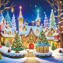 Load image into Gallery viewer, Christmas Atmosphere House 30*30CM (canvas) Special Shaped Drill Diamond Painting
