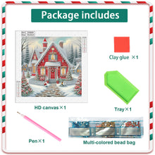 Load image into Gallery viewer, Christmas Atmosphere House 30*30CM (canvas) Special Shaped Drill Diamond Painting
