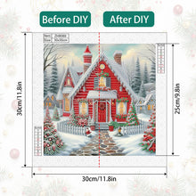 Load image into Gallery viewer, Christmas Atmosphere House 30*30CM (canvas) Special Shaped Drill Diamond Painting
