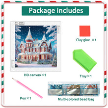 Load image into Gallery viewer, Christmas Atmosphere House 30*30CM (canvas) Special Shaped Drill Diamond Painting
