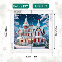 Load image into Gallery viewer, Christmas Atmosphere House 30*30CM (canvas) Special Shaped Drill Diamond Painting
