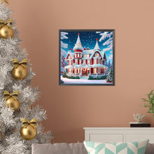 Load image into Gallery viewer, Christmas Atmosphere House 30*30CM (canvas) Special Shaped Drill Diamond Painting
