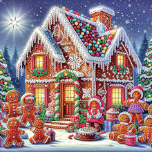 Load image into Gallery viewer, Christmas Atmosphere House 30*30CM (canvas) Special Shaped Drill Diamond Painting
