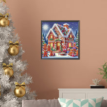 Load image into Gallery viewer, Christmas Atmosphere House 30*30CM (canvas) Special Shaped Drill Diamond Painting
