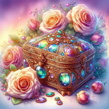 Load image into Gallery viewer, Rose Treasure Box 30*30CM (canvas) Full Round Drill Diamond Painting
