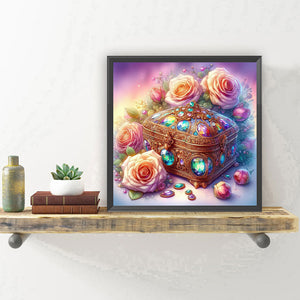 Rose Treasure Box 30*30CM (canvas) Full Round Drill Diamond Painting