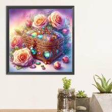 Load image into Gallery viewer, Rose Treasure Box 30*30CM (canvas) Full Round Drill Diamond Painting
