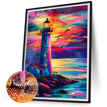 Load image into Gallery viewer, Sunset Lighthouse 30*40CM (canvas) Full Round Drill Diamond Painting
