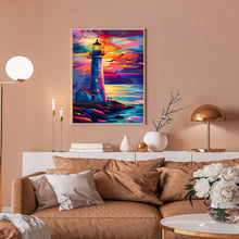 Load image into Gallery viewer, Sunset Lighthouse 30*40CM (canvas) Full Round Drill Diamond Painting
