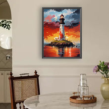 Load image into Gallery viewer, Lighthouse In The Sea 30*40CM (canvas) Full Round Drill Diamond Painting
