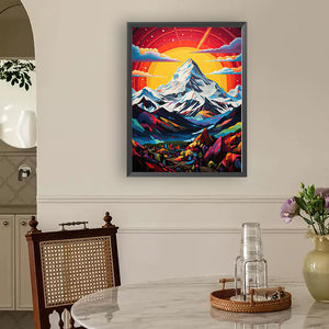 Sunset Iceberg 30*40CM (canvas) Full Round Drill Diamond Painting