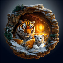 Load image into Gallery viewer, Cave Tiger 30*30CM (canvas) Full Round Drill Diamond Painting
