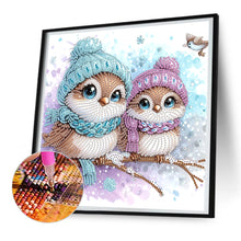 Load image into Gallery viewer, Cute Christmas Bird 30*30CM (canvas) Partial Special-Shaped Drill Diamond Painting
