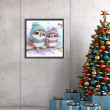 Load image into Gallery viewer, Cute Christmas Bird 30*30CM (canvas) Partial Special-Shaped Drill Diamond Painting
