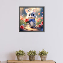 Load image into Gallery viewer, Bunny Holding Flower 30*30CM (canvas) Full AB Round Drill Diamond Painting
