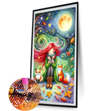 Load image into Gallery viewer, The Fox And The Red-Haired Girl 40*70CM (canvas) Full AB Round Drill Diamond Painting
