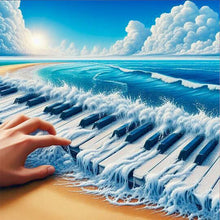 Load image into Gallery viewer, The Piano On The Sea 30*30CM (canvas) Full Round Drill Diamond Painting
