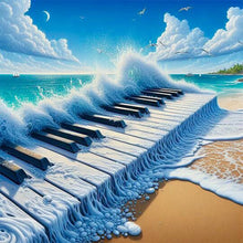 Load image into Gallery viewer, The Piano On The Sea 30*30CM (canvas) Full Round Drill Diamond Painting
