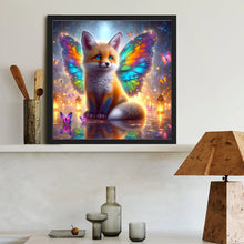 Load image into Gallery viewer, Colorful Feather Butterfly Fox 40*40CM (canvas) Full Round Drill Diamond Painting
