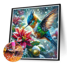 Load image into Gallery viewer, Poinsettia Hummingbird 40*40CM (canvas) Full Round Drill Diamond Painting
